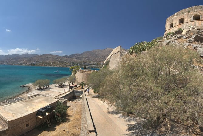 Boat trip to Spinalonga island from the coast of Crete
